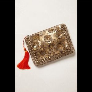 NWT  Anthropologie Jasper & Jeera coined clutch